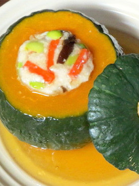 まるごとかぼちゃのけんちん蒸し